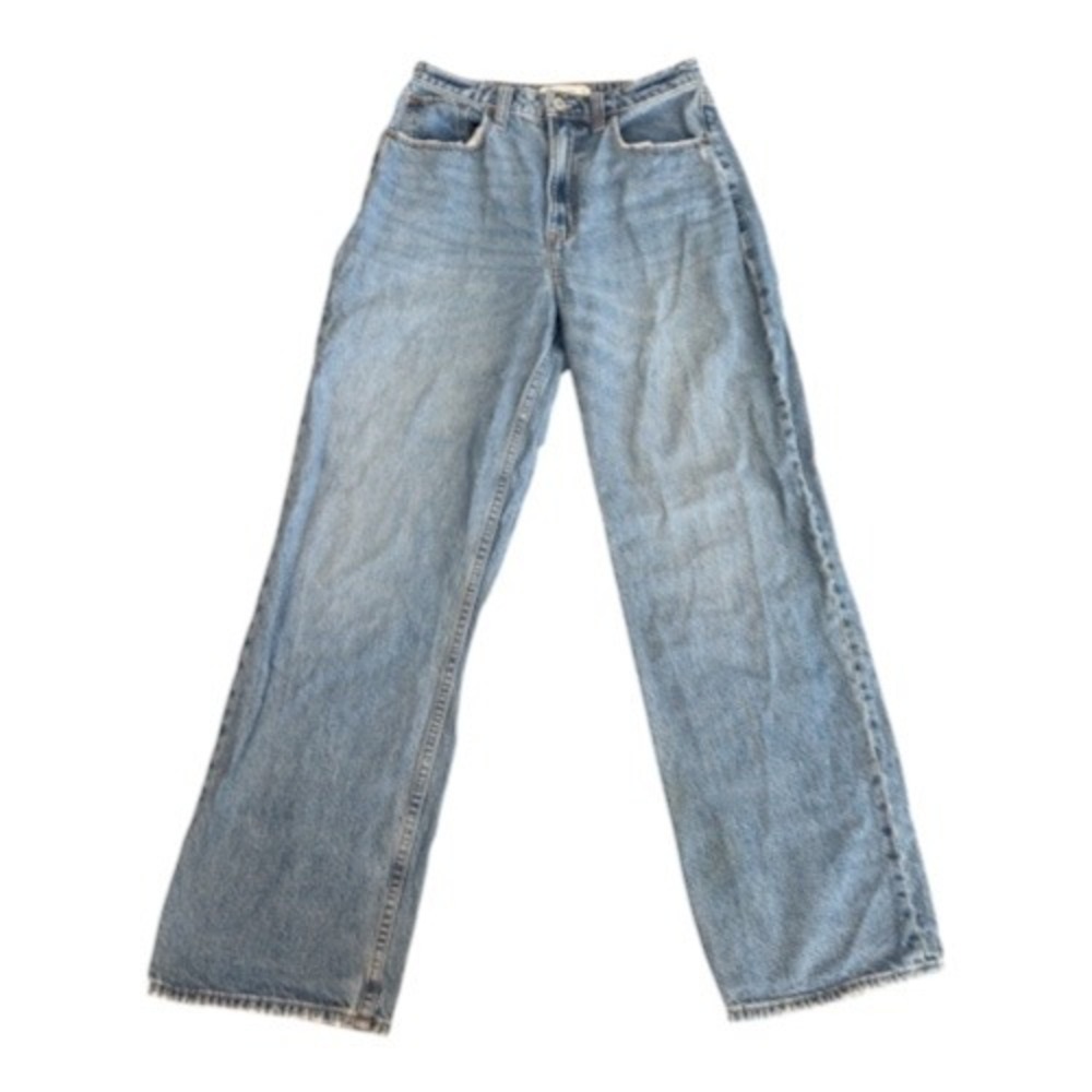 Abercrombie & Fitch Curve Love The Loose High Rise Jeans Light Wash 27/4R